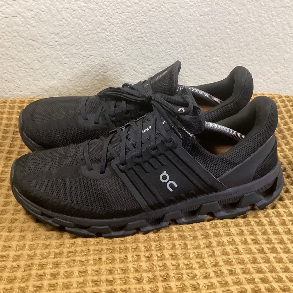 On Running Cloudswift Mens Sz 14 Triple Black Road Running Shoes Sneakers